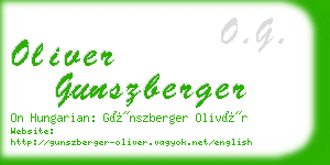 oliver gunszberger business card